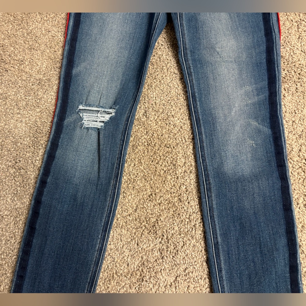 Express high rise ankle legging with red stripes down both sides - Picture 9 of 9